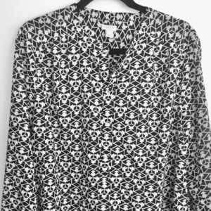 Great B/W geometric shape J. Crew Factory Tunic